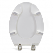 Bemis 3L2150T (White) 3" Lift Medic-Aid Plastic Elongated Toilet Seat w/ DuraGuard, Heavy-Duty Bemis